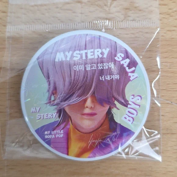 Saja Colorful K-Pop Round Pin Set — Purple & Multicolor 2 - Picture 5 of 6